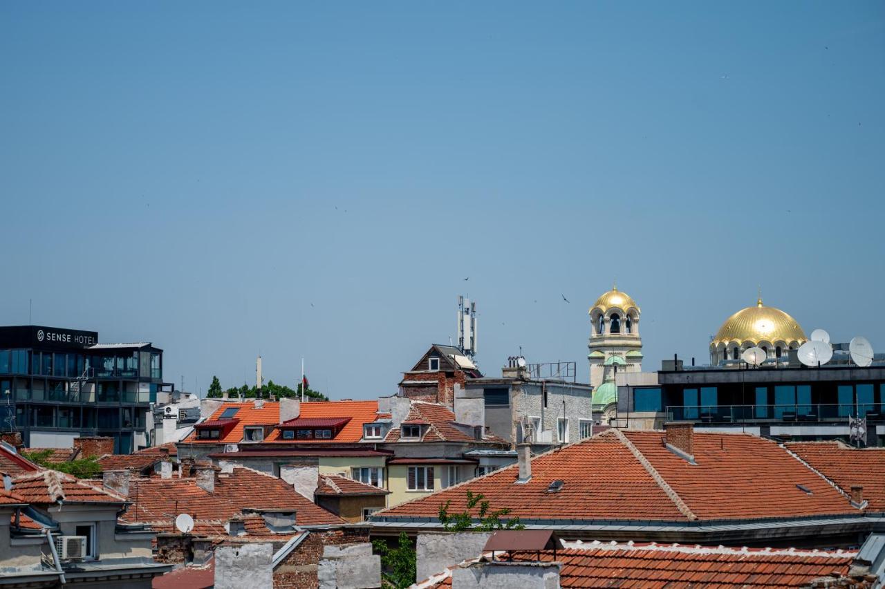 Sunny Studio With A View In Top Center Sofia Bagian luar foto